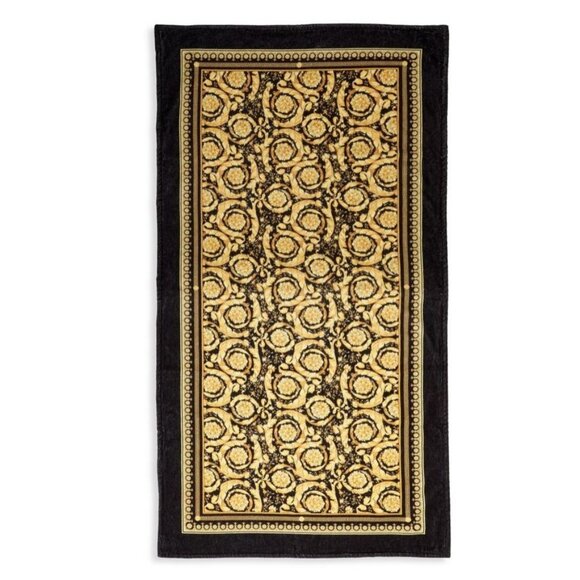 Authentic VERSACE Barocco Baroque bath towel gold/black NEW - Picture 1 of 7